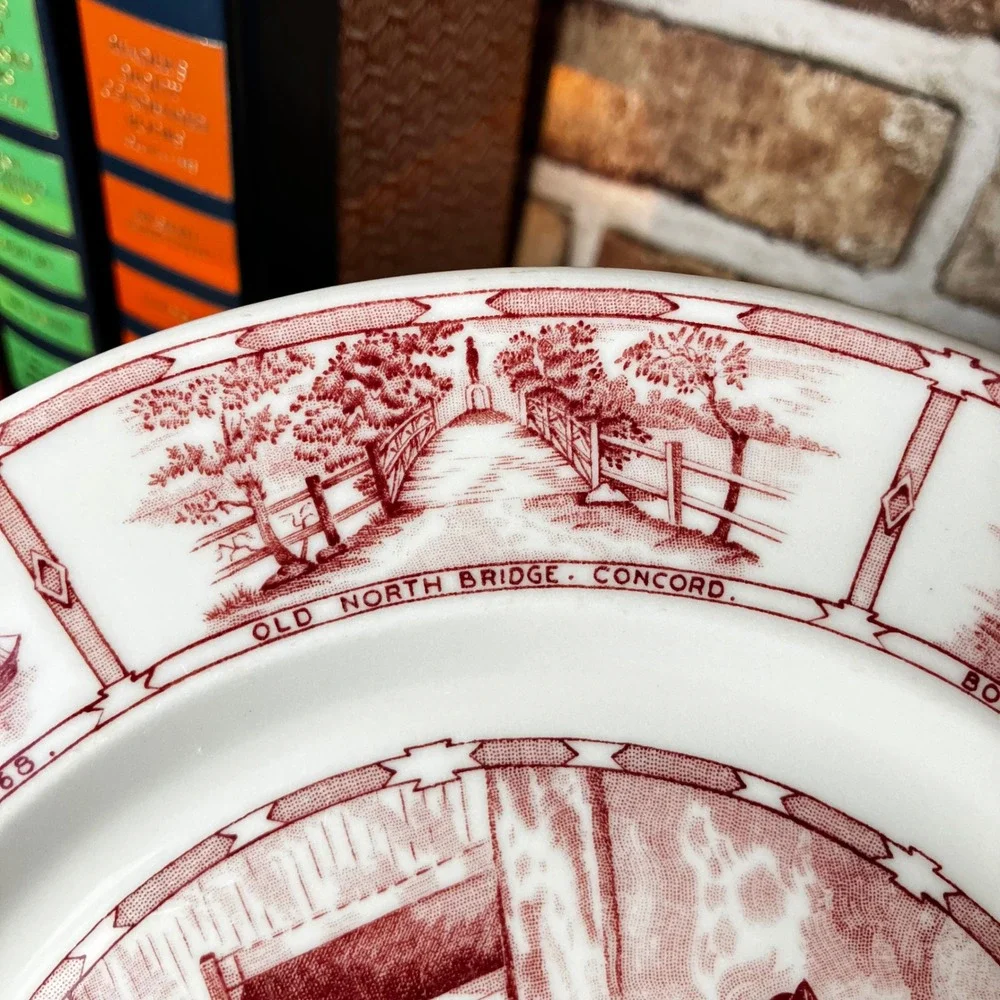 Vintage Walker China Paul Revere Midnight Ride Plate Clarks Restaurant Cleveland